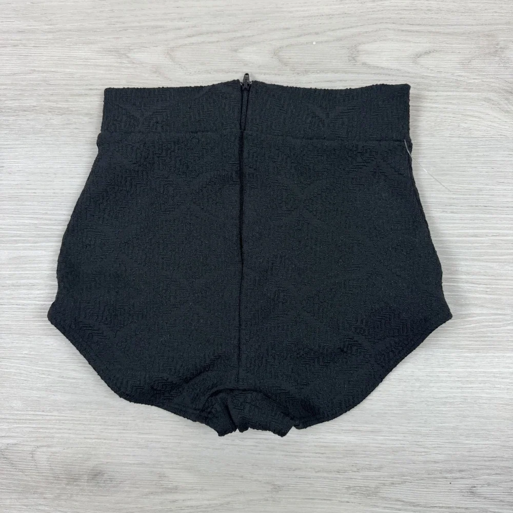 Free People Seea Georgia High Waist Bikini Bottoms Womens XS Black Beach Surf